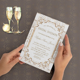Invitación Gran Gatsby Art Deco Bridal Ducha