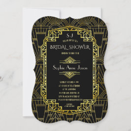 Invitación Gran Gatsby Art Deco Bridal Shower