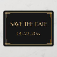 Gran Gatsby Arte Deco Boda Save The Date redondo