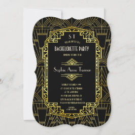 Invitación Gran Gatsby de Black & Gold