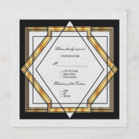 Gran Gatsby Gold Boda Art Deco Blanco