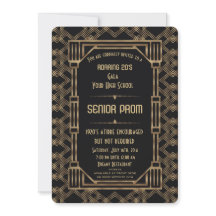 Gran Gatsby negro de oro vintage de 1920