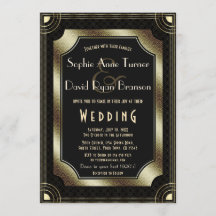 Gran Glamoroso Gran Gatsby Oro Negro Art Deco Boda