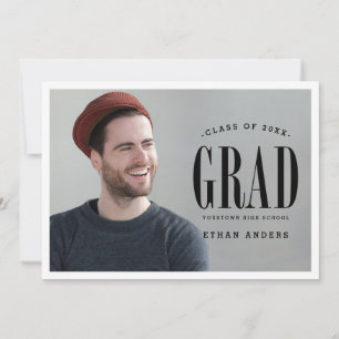 Invitación Gran Grado de negrita Partido de Graduación de Fo