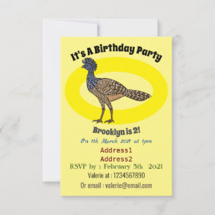 Invitación Gran ilustracion de personalizado de aves de curac