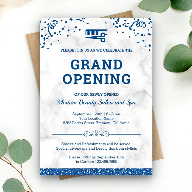 Invitación Gran inauguración de la sala de belleza (Subido por el creador)