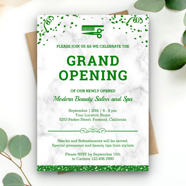 Invitación Gran inauguración de la sala de belleza (Subido por el creador)