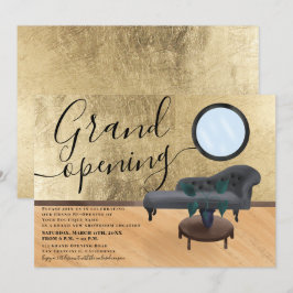 Invitación Gran inauguración del salón de belleza de la escen