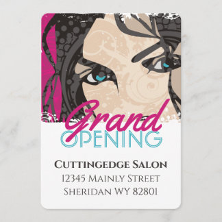 Invitación Gran inauguración del salón de belleza estilista d