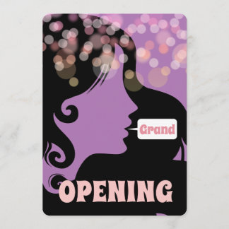 Invitación Gran inauguración del salón de belleza estilista d