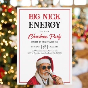 Invitación Gran Nick Energy Funny Chiste Amigos Navidades Fie