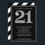 Invitación GRAN NÚMERO DE EDAD INVITA AL purpurina plateado m<br><div class="desc">NOTA - EL EFECTO PURPURINA DE PLATA ES UNA IMPRESIÓN IMPRESIONADA Un diseño de invitación súper sencillo pero elegante para tu cumpleaños. CONSEJO :: 1. Para cambiar/mover gráficos / cambiar el color de fondo, pulse el botón "personalizar". 2. También puede cambiar las fuentes y añadir más texto. - - -...</div>