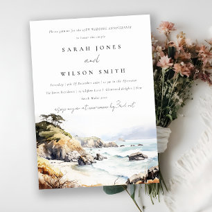 Invitación Gran paisaje de Big Sur California para boda anive