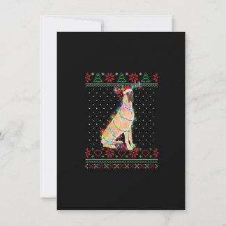 Invitación Gran Perro Danés Perro Feo Suéter Navidades Perro 