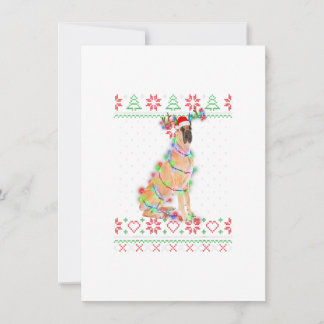 Invitación Gran Perro Danés Perro Feo Suéter Navidades Perro