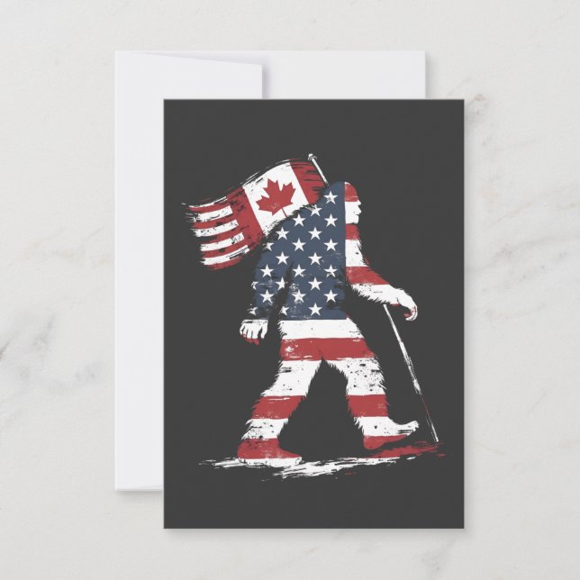 Invitación Gran pie con bandera de Canadá 51ª Trump (Anverso)