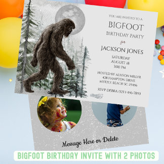 Invitación Gran pie/ Fiesta de cumpleaños de dos fotos de Sas