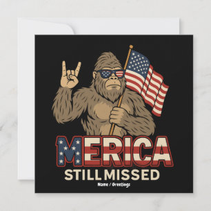 Invitación Gran pie "Merica aún perdida" Patriota 4 de julio