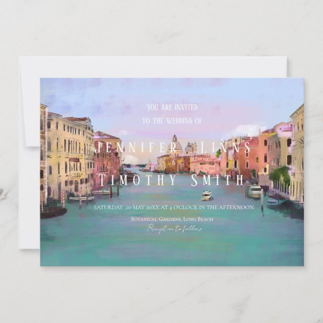 Invitación Gran pintura de Venecia (Anverso)