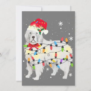 Invitación Gran Pirineo Perro Navidad Luz Navidad Mamá Papá