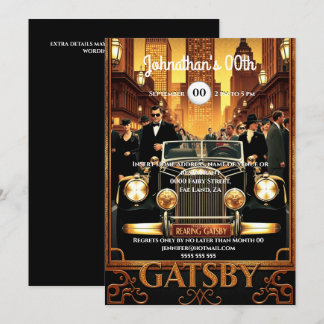 Invitación Gran poster de películas de autos cadillac de Gats