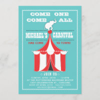 Gran Top Carnival Birday Party Turquoise | Rojo