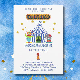 Invitación Gran Top Come One Come All Come All Circus Primer