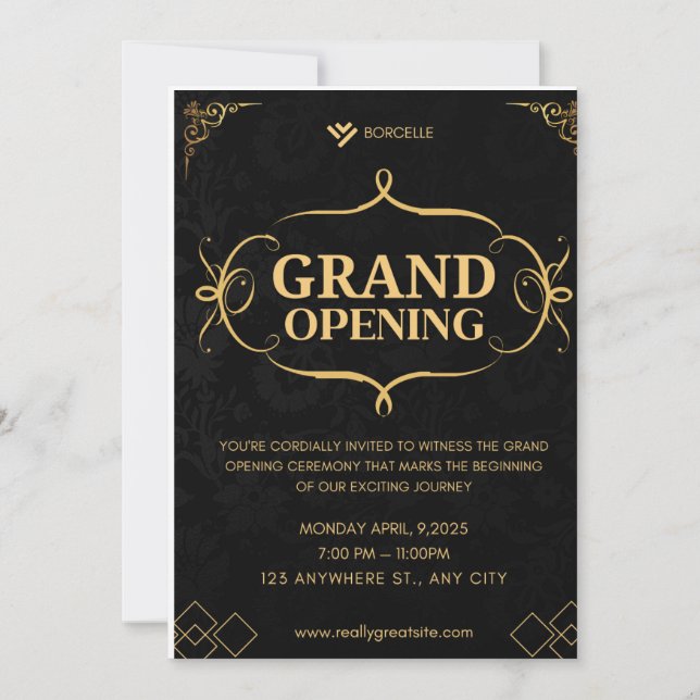 Invitación Grand opening  (Anverso)