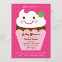 Invitación grande de Baby Shower de la magdalena
