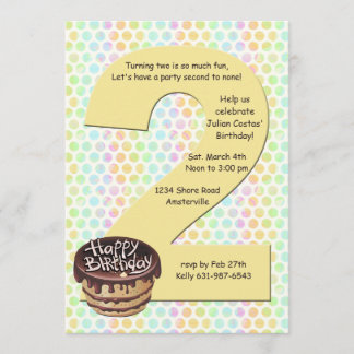 Invitación grande de la fiesta de cumpleaños 2