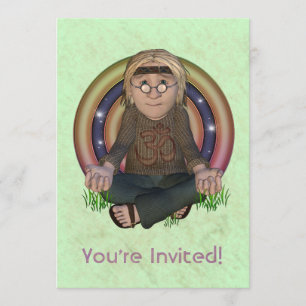 Invitación grande del fiesta de los años 60 del