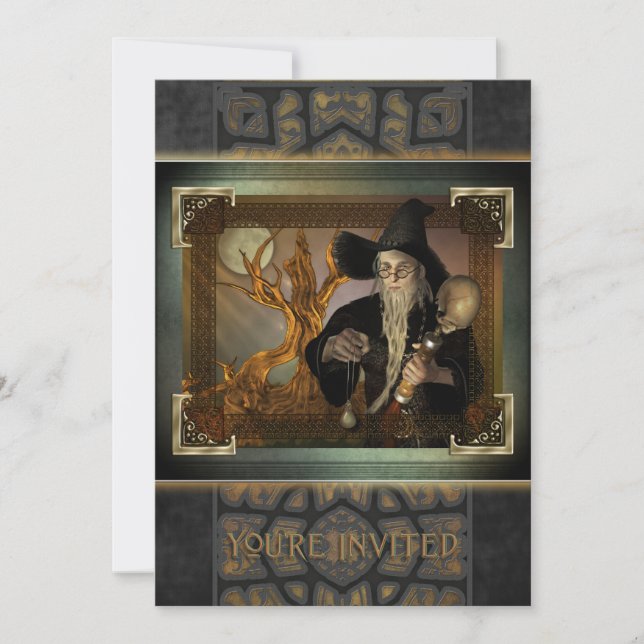 Invitación grande mágica de los magos (Anverso)