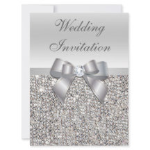 Grandes Bodas Faux Silver Secuencias Doble Invitac