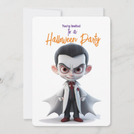 Invitación GRANDES CABEZAS GRANDES OJOS DRACULA Halloween Par