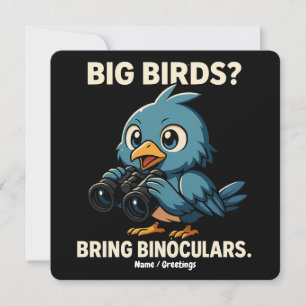 Invitación ¿Grandes pájaros? Trae binoculares divertido avist