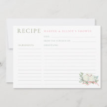 Grandmillenial Love Birds Shower Recipe Card