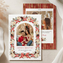 Invitación Grandmillennial Christmas Photo Card