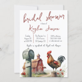 Invitación Granja acuática con ducha de novia galopante