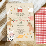 Invitación Granja Animales Boy Gingham Barnyard Birthday<br><div class="desc">H.A. Una hermosa y nostálgica invitación de cumpleaños de granja. Los hermosos colores pastel rústicos encajan con cualquier estilo fiesta como los Fiestas de rancho,  casa de campo,  zoológico de animales de compañía o animales de granja. Diseñado para coincidir con nuestra colección de temas de Farm Animals.</div>