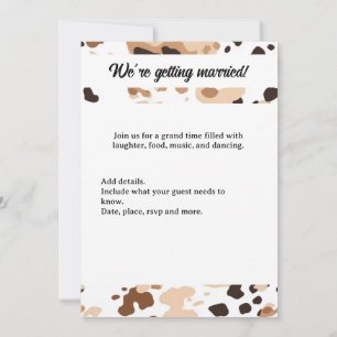 Invitación Granja boda vaca morada