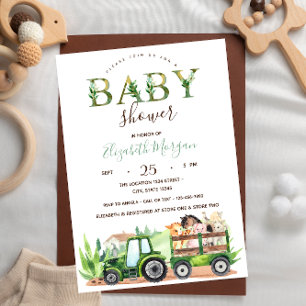 Invitación Granja de animales al agua Baby Shower