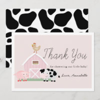 Granja de animales Barnyard Baby Shower rosado Gra