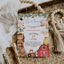 Granja de Animales Boho Bebé Niño Shower 