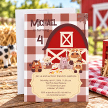Granja de animales lindos cumpleaños infantil