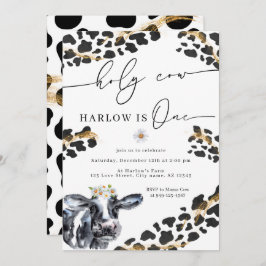 Invitación Granja de campo de vaca sagrada