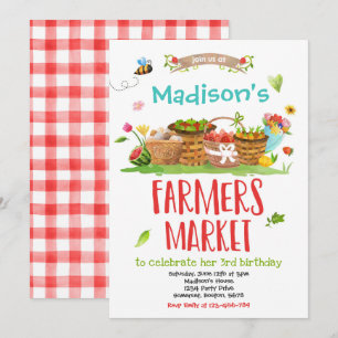 Invitación Granja de Chicas cultivada localmente 