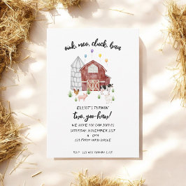 Invitación Granja de corral Animales Barnyard Cumpleaños