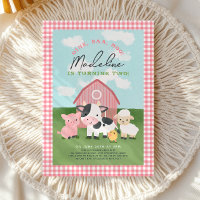 Granja de cuadros para niñas Cumpleaños 2 años