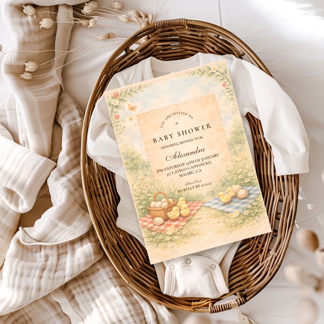 Invitación Granja de cuentos de hadas para baby shower (Subido por el creador)