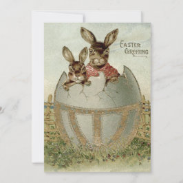 Invitación Granja de huevos de color conejo de Pascua